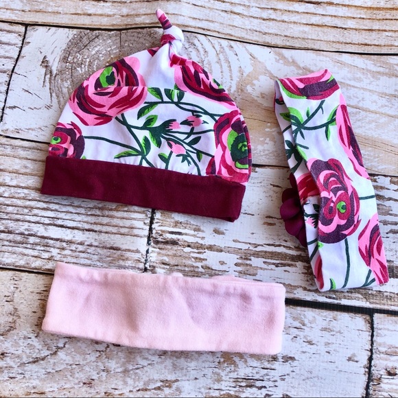 Baby Girl Hat/Headband Set - 3-9M - Picture 2 of 2